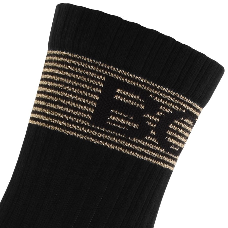 Alternative Image for ProductBOSS Rib Shine Socks Black3